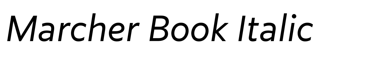Marcher Book Italic